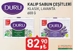 DURU KALIP SABUN ÇEŞİTLERİ 600 G DURU KALIP SABUN ÇEŞİTLERİ 600 G